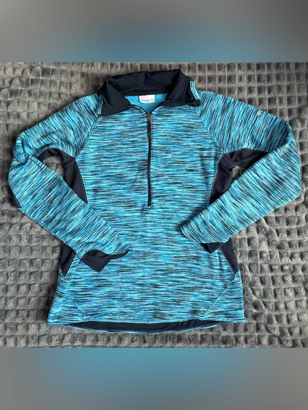Columbia Women’s Small Quarter-Zip Performance Sweater Long Sleeve - Blue (B9)